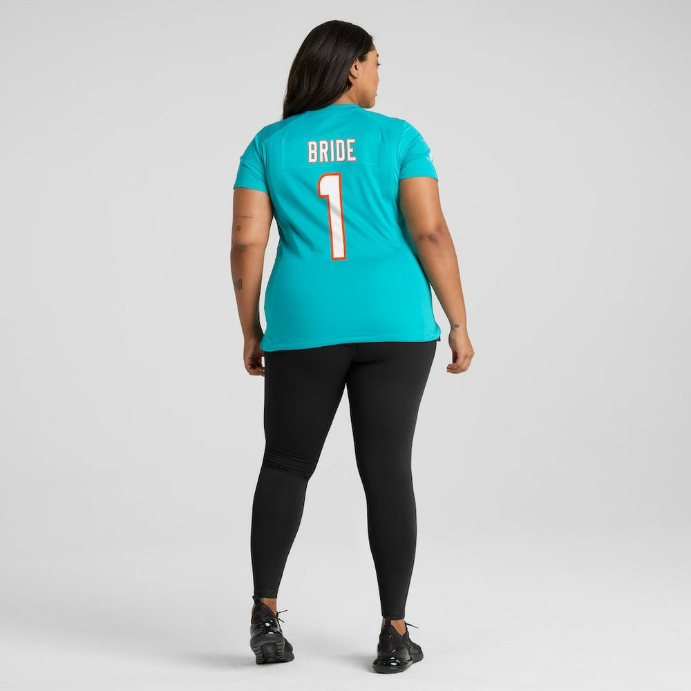 Number 1 Bride  Women's Game Jersey - Miami Dolphins Jerseys