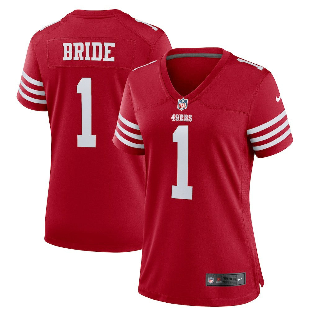 Number 1 Bride  Women's Game Jersey - San Francisco 49ers Jerseys