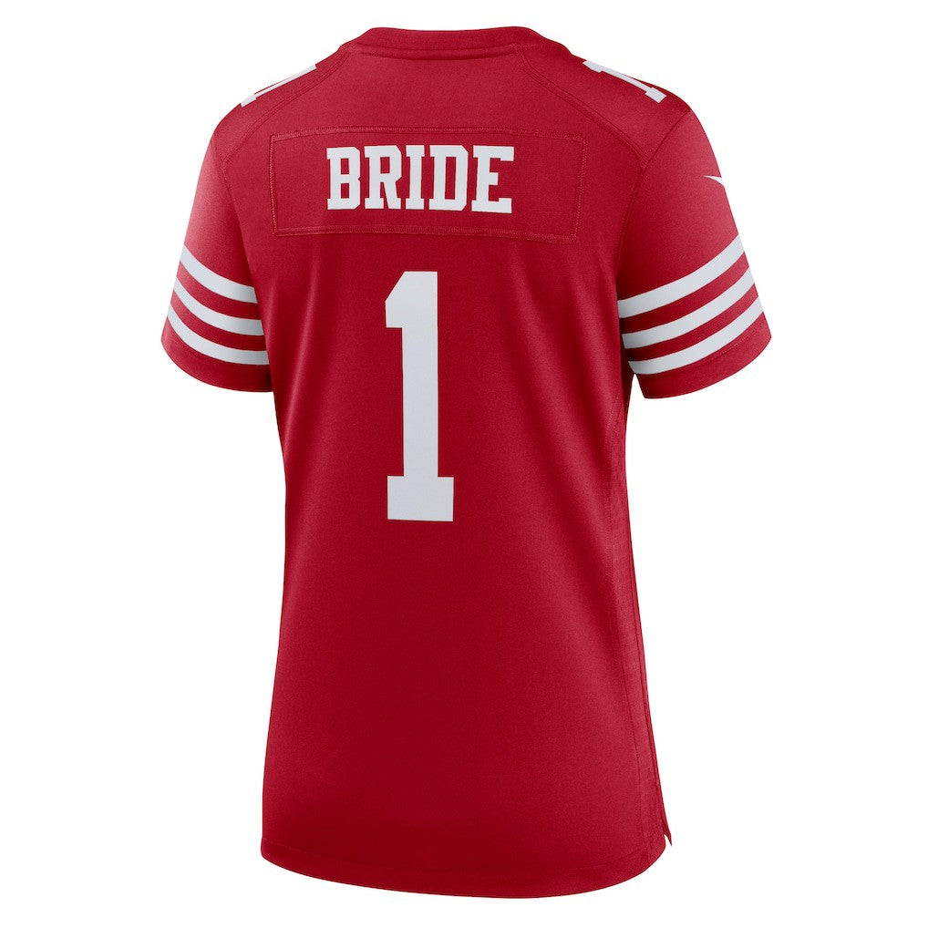 Number 1 Bride  Women's Game Jersey - San Francisco 49ers Jerseys