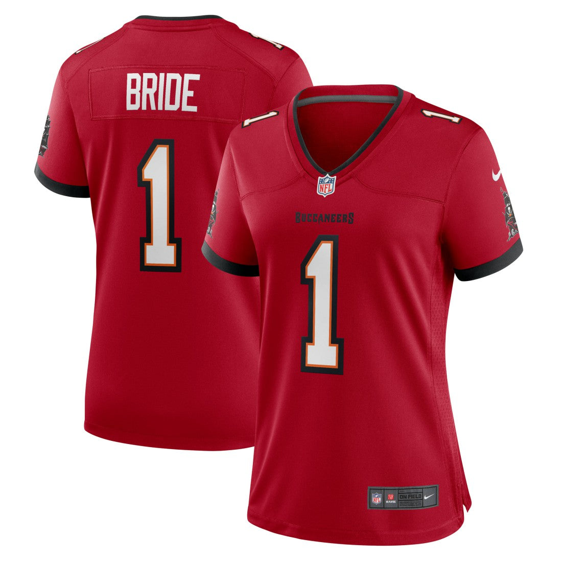 Number 1 Bride  Women's Game Jersey - Tampa Bay Buccaneers Jerseys