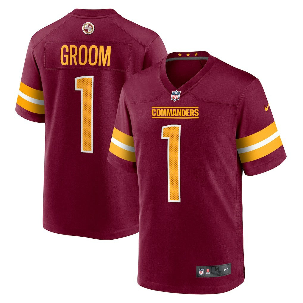Number 1 Groom  Game Jersey - Washington Commanders Jerseys