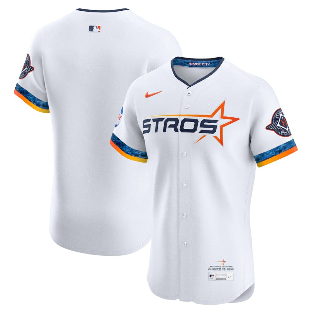 White Houston Astros Nike 2025 City Connect Elite Jersey