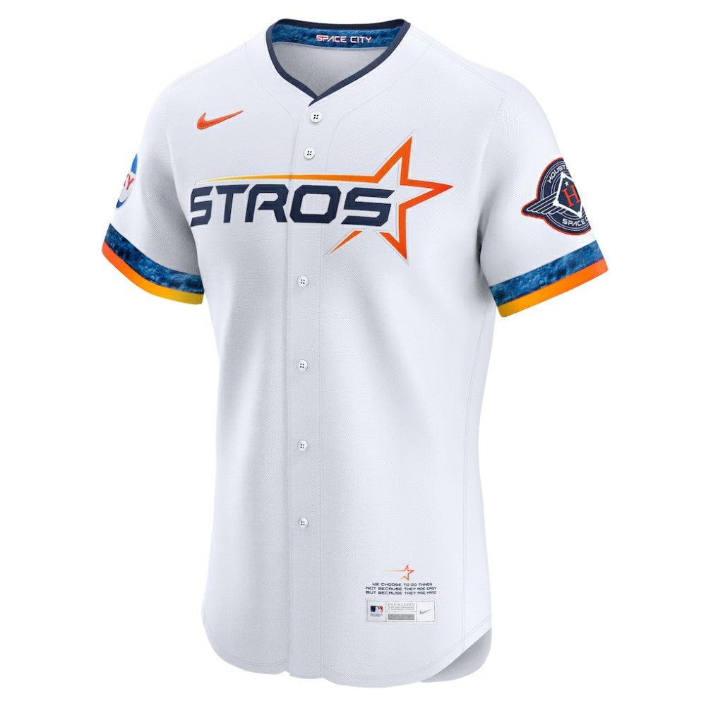 White Houston Astros Nike 2025 City Connect Elite Jersey