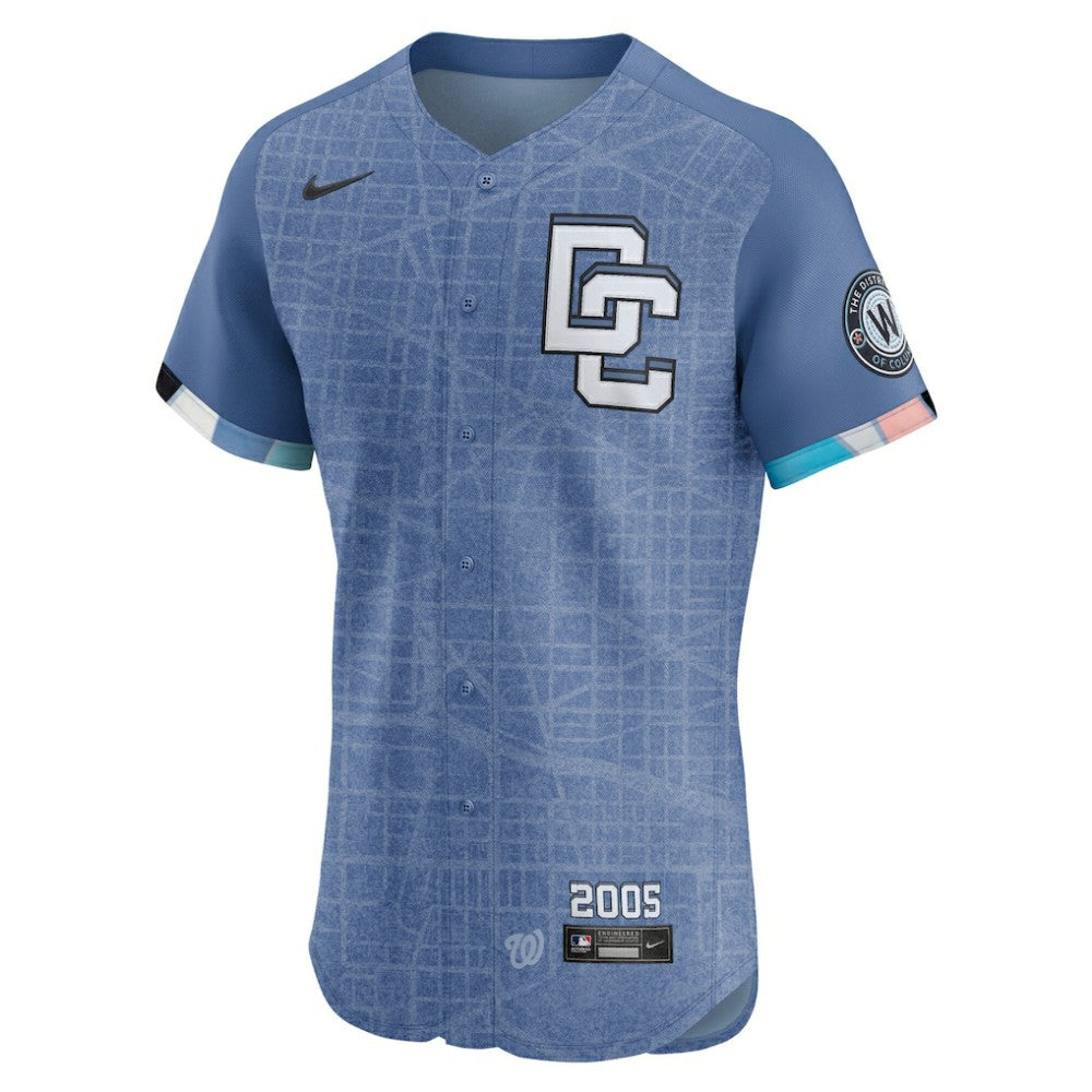 Blue Washington Nationals Nike 2025 City Connect Elite Jersey