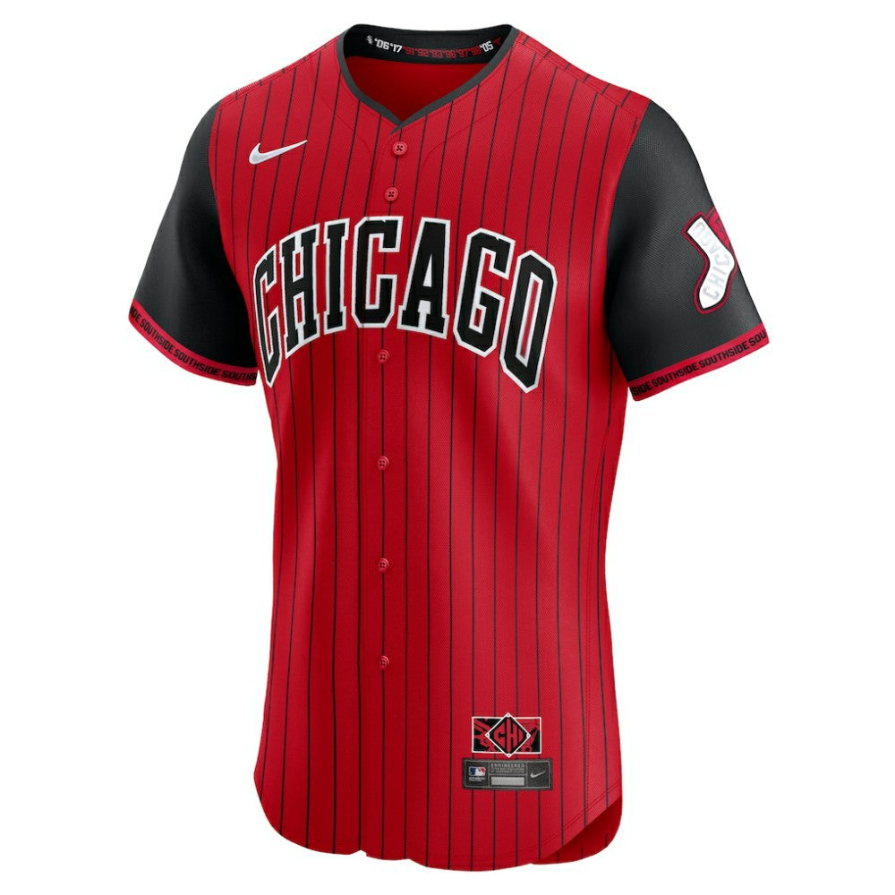 Red/Black Chicago White Sox Nike 2025 City Connect Elite Jersey