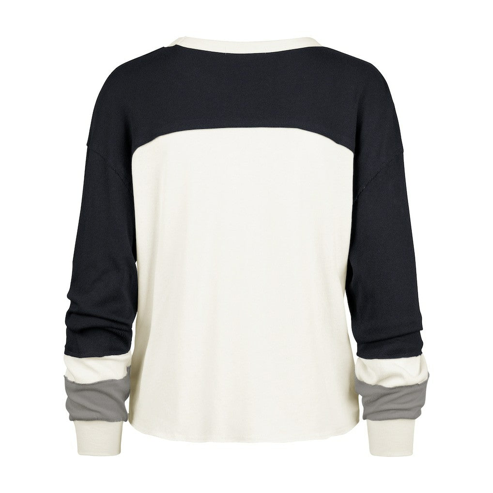 '47 Women's Double Header Curve Raglan Long Sleeve Crop Top - Dallas Cowboys Tops