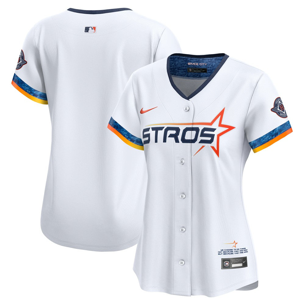 White Houston Astros Nike Women's 2025 City Connect Limited Jersey