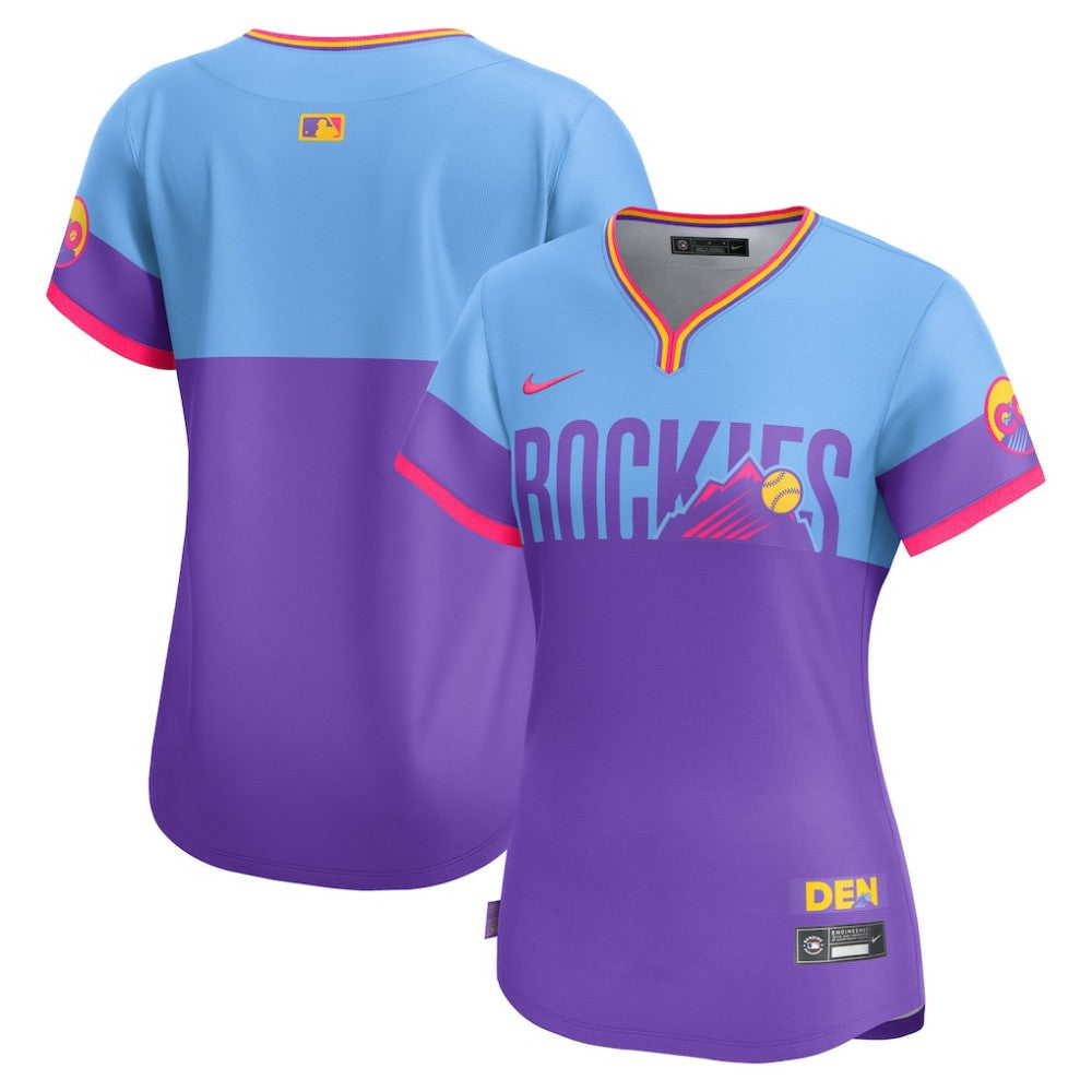 Purple/Light Blue Colorado Rockies Nike Women's 2025 City Connect Limited Jersey