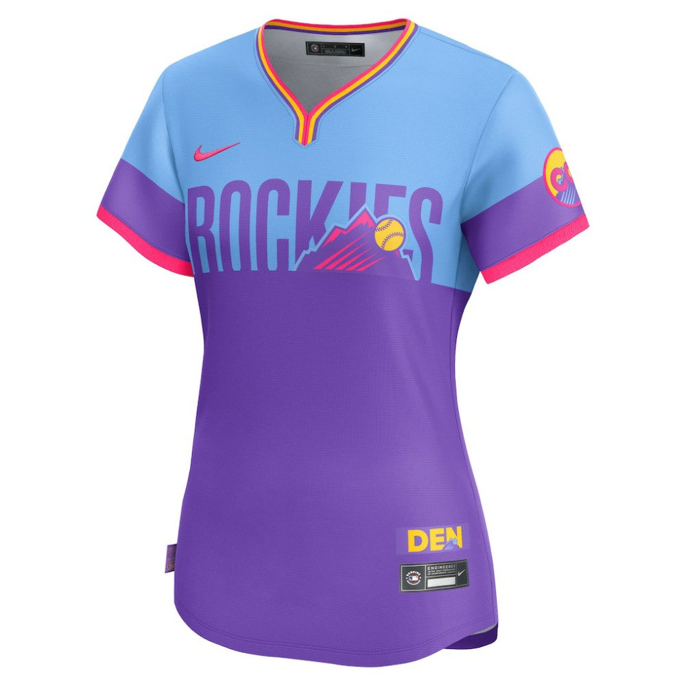 Purple/Light Blue Colorado Rockies Nike Women's 2025 City Connect Limited Jersey