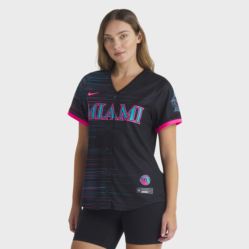 Black Miami Marlins Nike Women's 2025 City Connect Limited Jersey