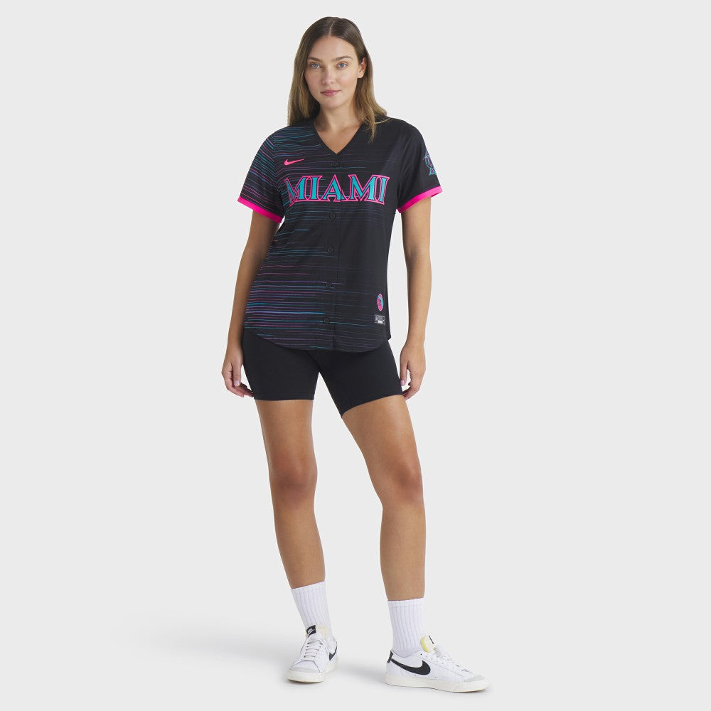 Black Miami Marlins Nike Women's 2025 City Connect Limited Jersey