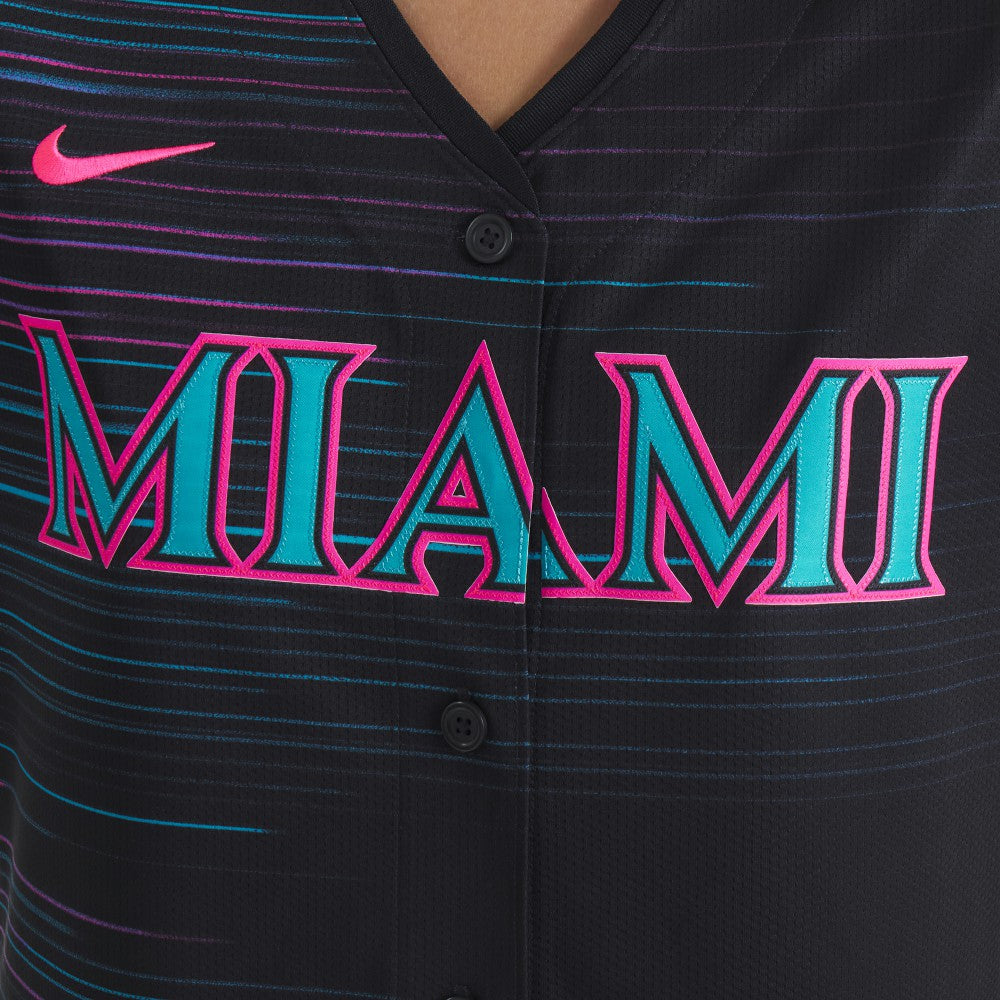 Black Miami Marlins Nike Women's 2025 City Connect Limited Jersey