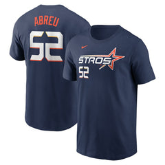 Navy Bryan Abreu Houston Astros Nike 2025 City Connect Fuse Name & Number T-Shirt