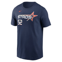 Navy Bryan Abreu Houston Astros Nike 2025 City Connect Fuse Name & Number T-Shirt