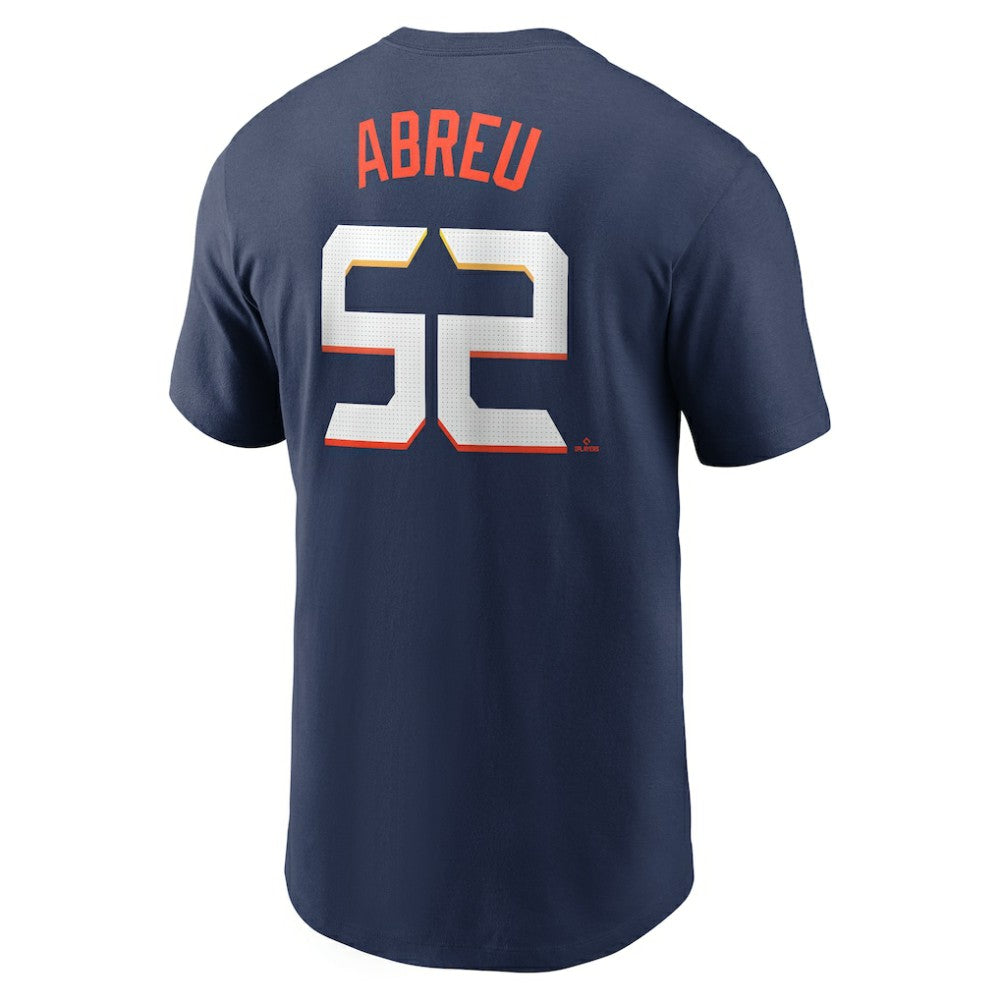 Navy Bryan Abreu Houston Astros Nike 2025 City Connect Fuse Name & Number T-Shirt