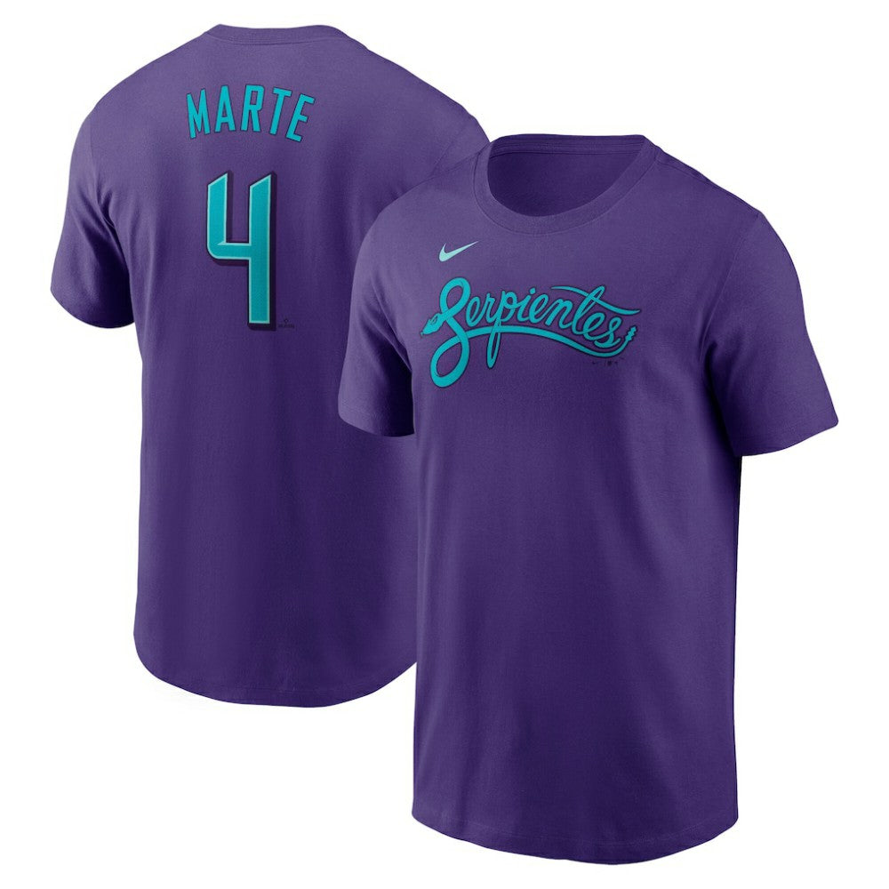 Purple Ketel Marte Arizona Diamondbacks Nike 2025 City Connect Fuse Name & Number T-Shirt