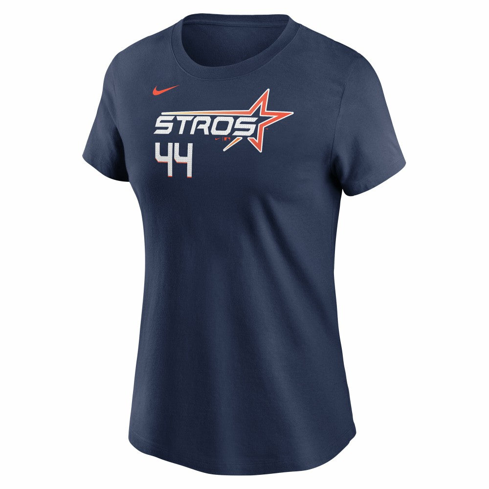 Navy Yordan Alvarez Houston Astros Nike Women's 2025 City Connect Fuse Name & Number T-Shirt