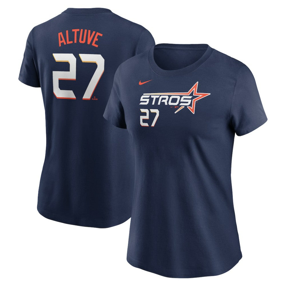 Navy Jose Altuve Houston Astros Nike Women's 2025 City Connect Fuse Name & Number T-Shirt