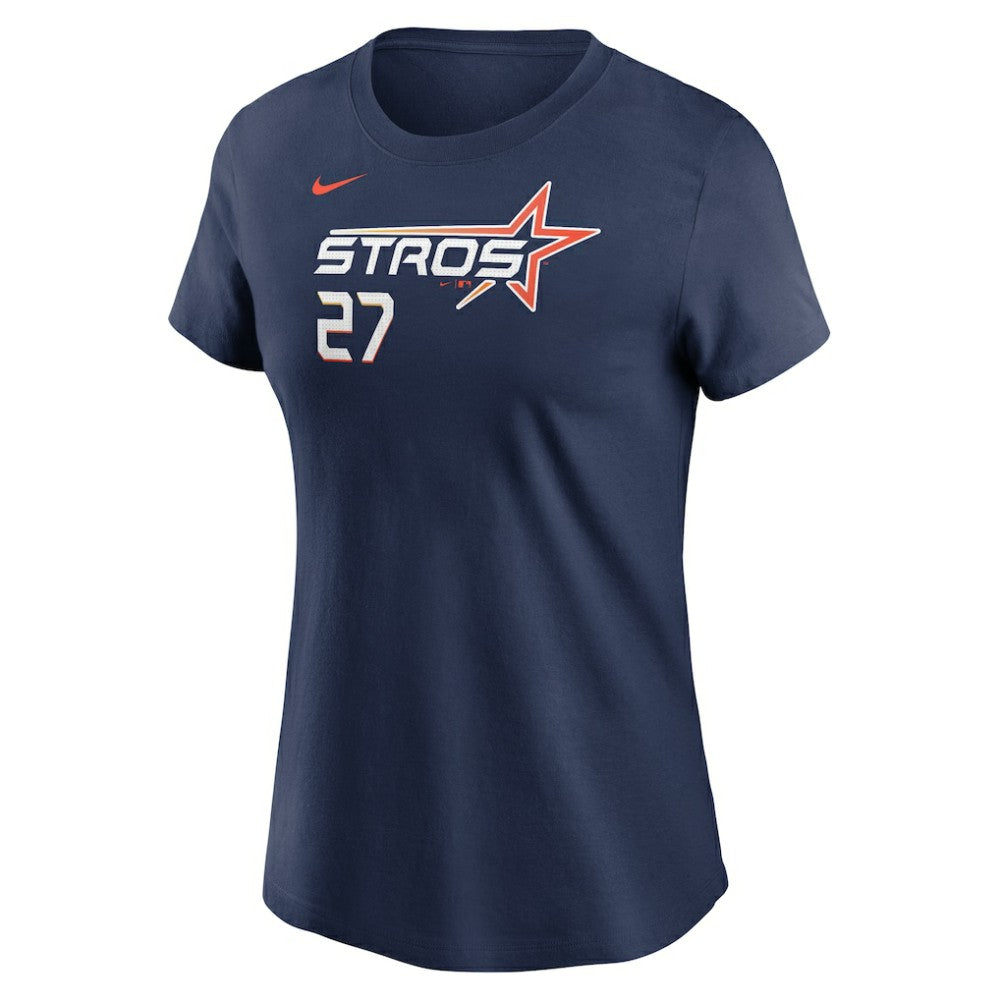 Navy Jose Altuve Houston Astros Nike Women's 2025 City Connect Fuse Name & Number T-Shirt