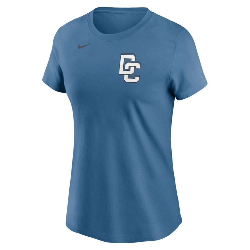 Blue CJ Abrams Washington Nationals Nike Women's 2025 City Connect Fuse Name & Number T-Shirt