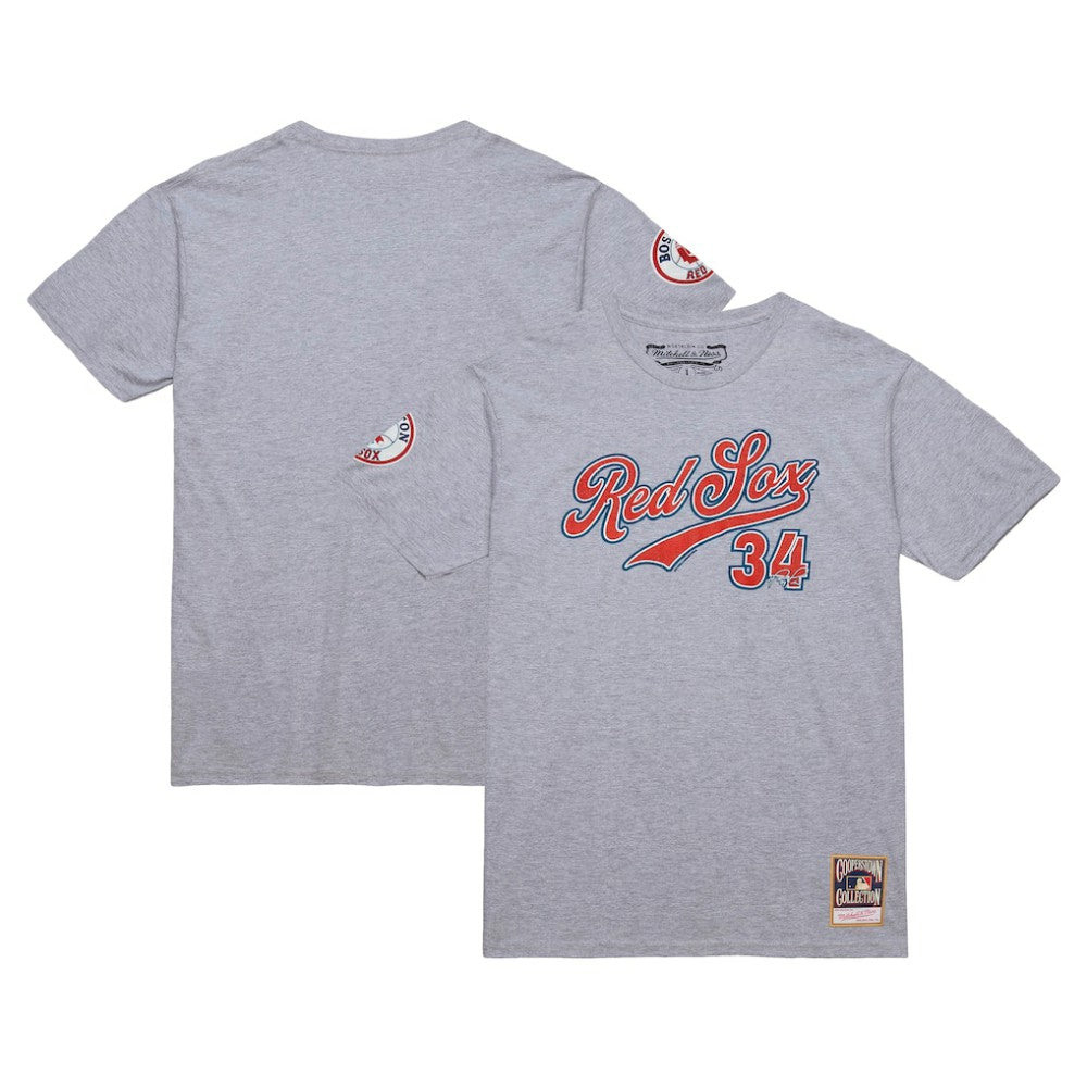 Grey Heather David Ortiz Boston Red Sox Mitchell & Ness Cooperstown Collection Player T-Shirt