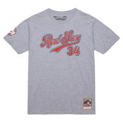 Grey Heather David Ortiz Boston Red Sox Mitchell & Ness Cooperstown Collection Player T-Shirt