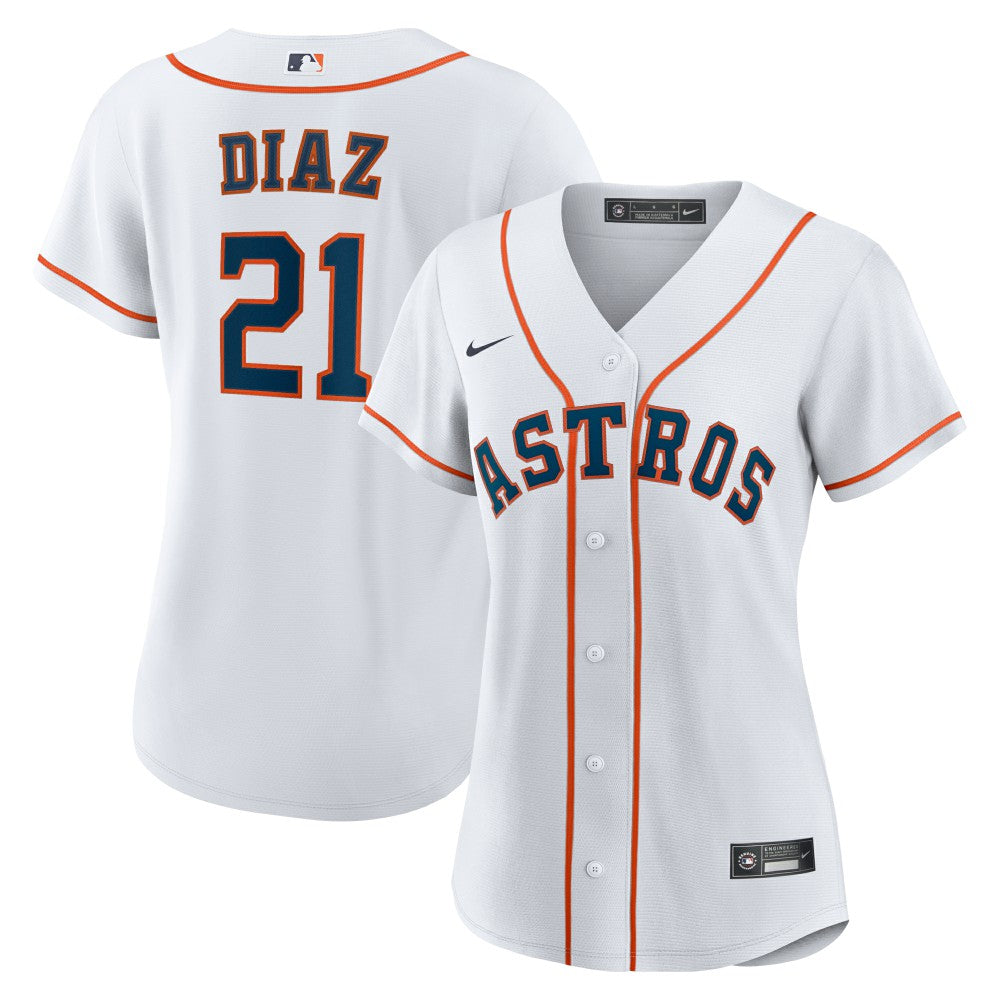 White Yainer Diaz Houston Astros Nike Women's Home Replica Jersey