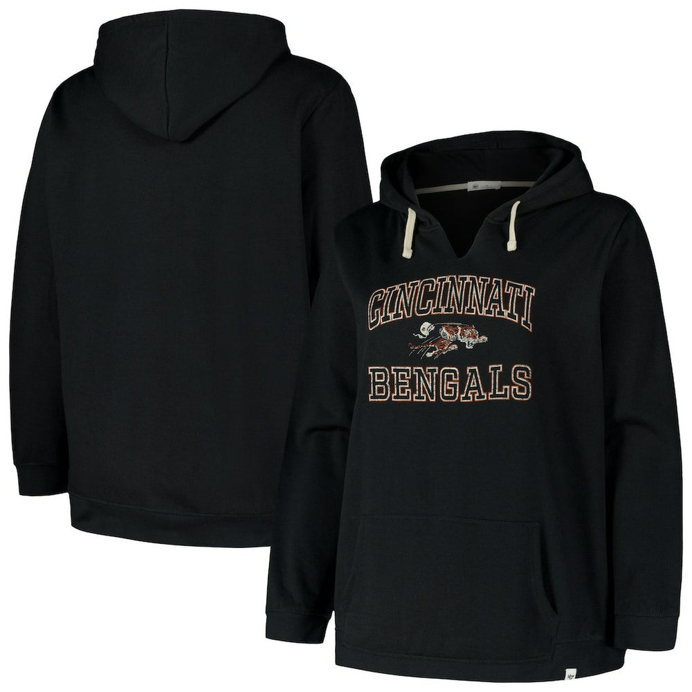 '47 Women's Plus Size Clarity Kennedy Pullover Hoodie - Cincinnati Bengals Hoodies