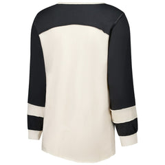 '47 Women's Plus Size Double Header Curve Toni Long Sleeve T-Shirt - New Orleans Saints T-shirts