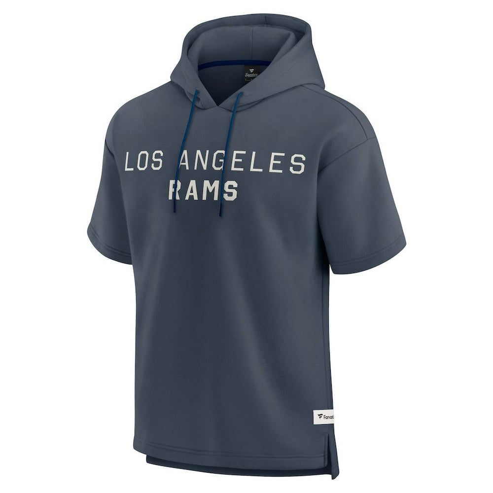 Elements Future Ground Lettering Short Sleeve Pullover Hoodie - Los Angeles Rams Hoodies