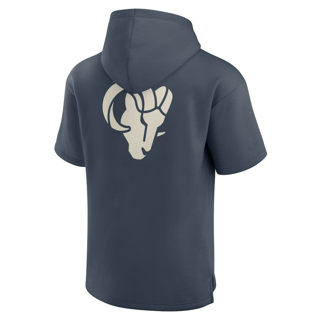 Elements Future Ground Lettering Short Sleeve Pullover Hoodie - Los Angeles Rams Hoodies