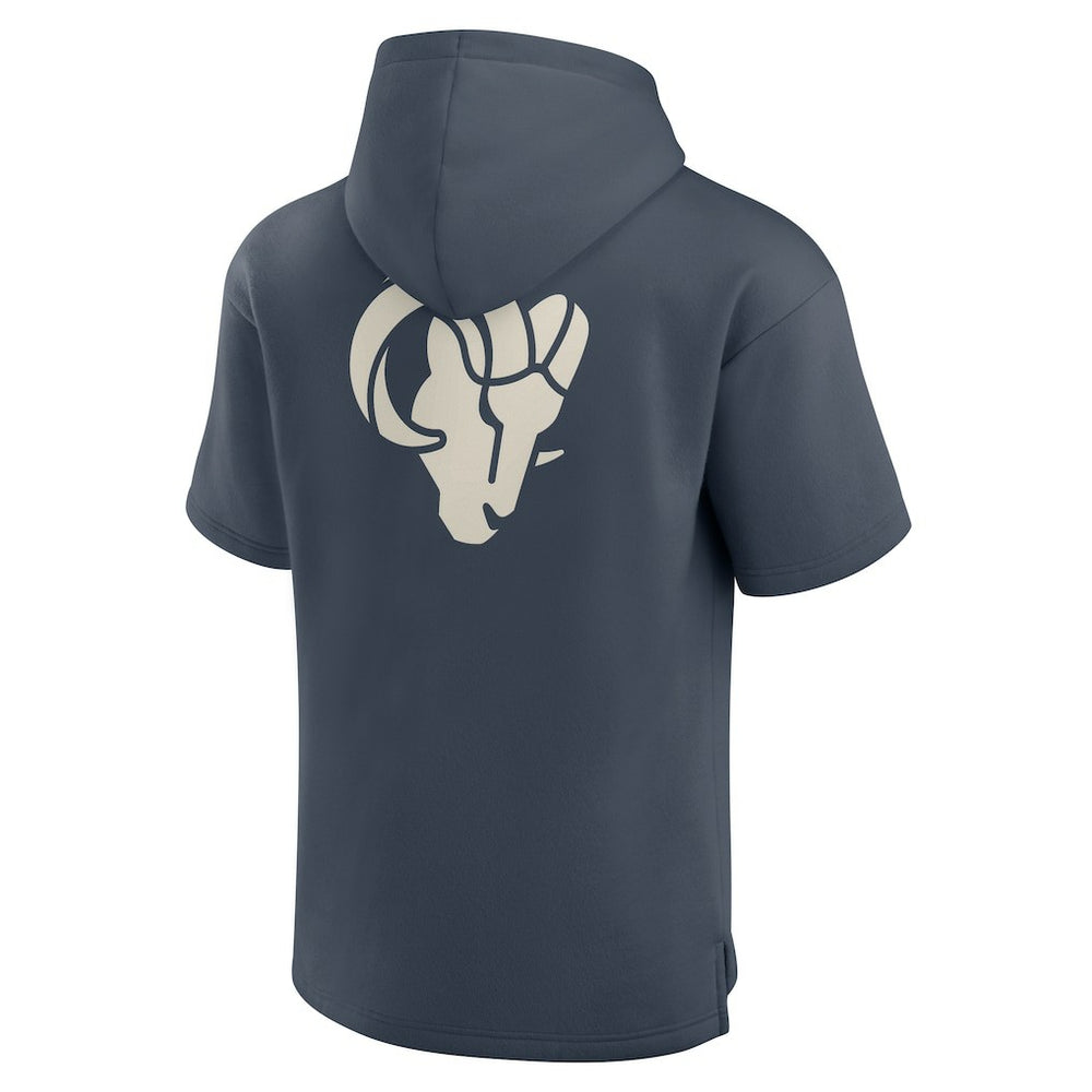 Elements Future Ground Lettering Short Sleeve Pullover Hoodie - Los Angeles Rams Hoodies