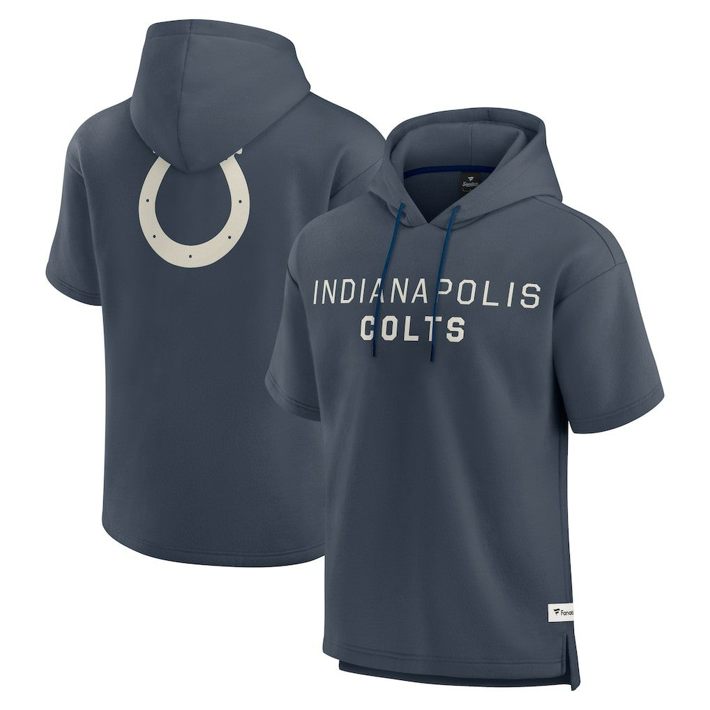 Elements Future Ground Lettering Short Sleeve Pullover Hoodie - Indianapolis Colts Hoodies