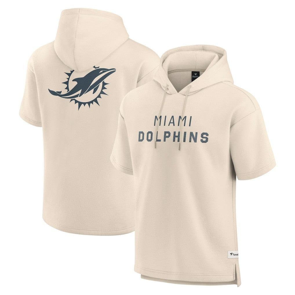 Elements Future Ground Lettering Short Sleeve Pullover Hoodie - Miami Dolphins Hoodies