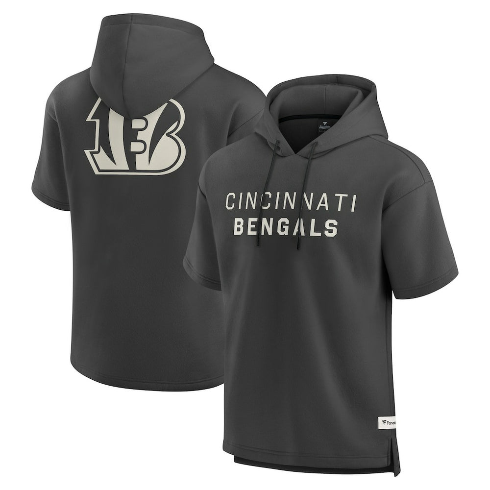 Elements Future Ground Lettering Short Sleeve Pullover Hoodie - Cincinnati Bengals Hoodies