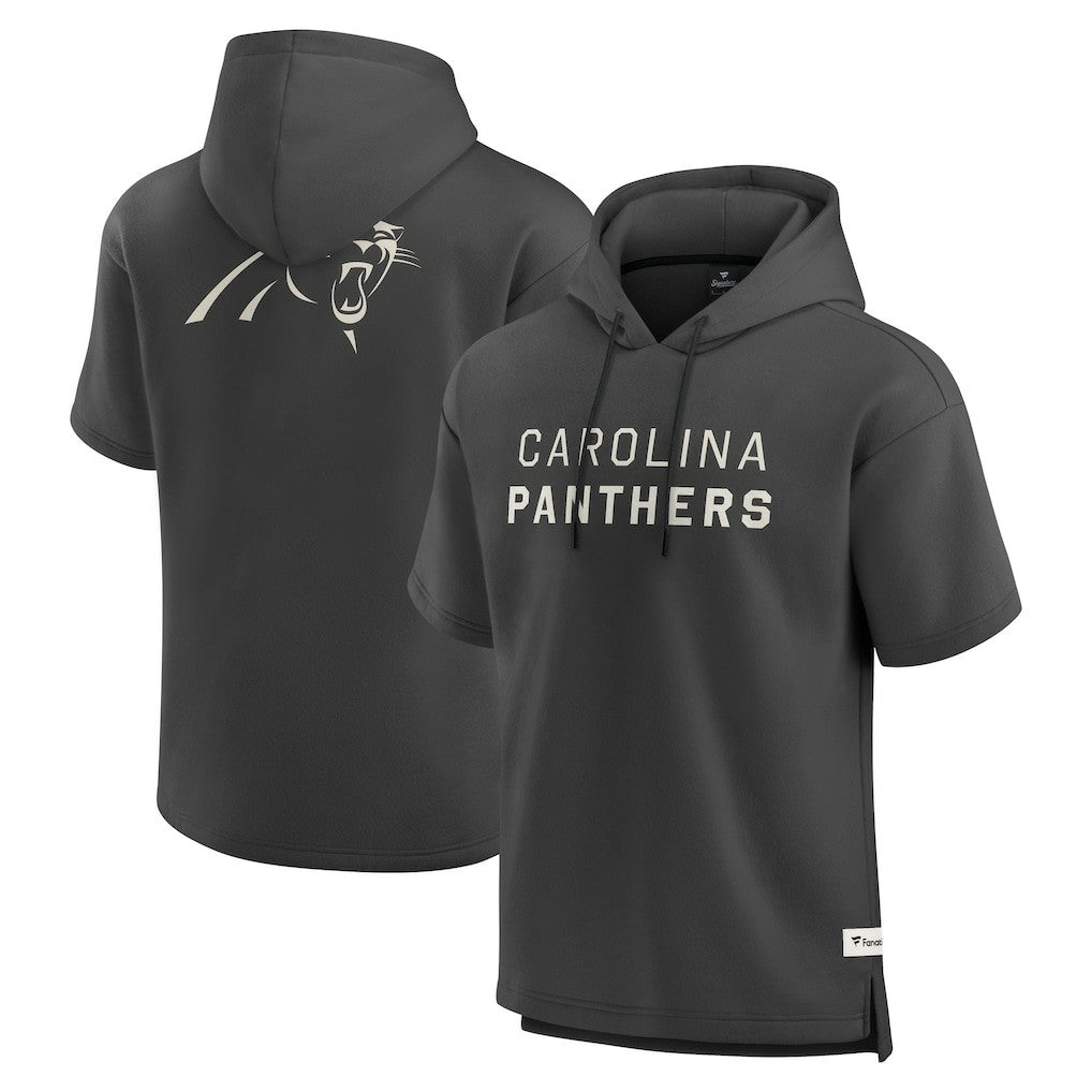 Elements Future Ground Lettering Short Sleeve Pullover Hoodie - Carolina Panthers Hoodies