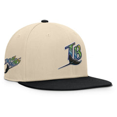 Natural/Black Tampa Bay Rays Fanatics Cooperstown Collection Bounder Snapback Hat