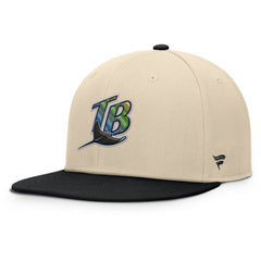 Natural/Black Tampa Bay Rays Fanatics Cooperstown Collection Bounder Snapback Hat
