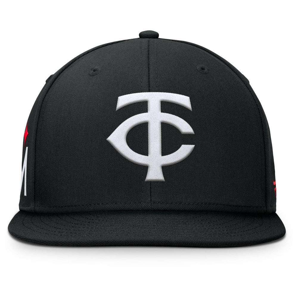 Black Minnesota Twins Fanatics Walk-Off Bullpen Snapback Hat