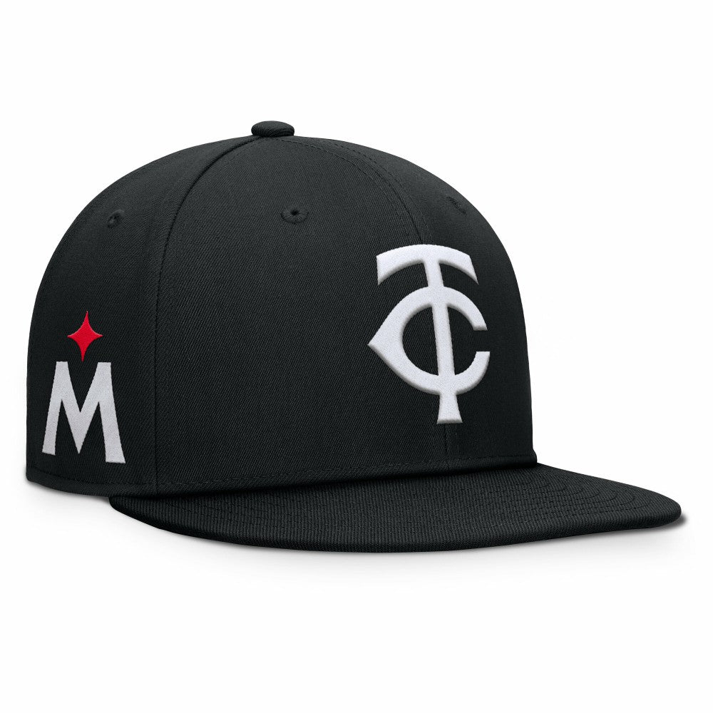 Black Minnesota Twins Fanatics Walk-Off Bullpen Snapback Hat