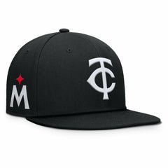 Black Minnesota Twins Fanatics Walk-Off Bullpen Snapback Hat