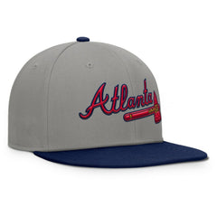 Gray/Navy Atlanta Braves Fanatics Clubhouse Dugout Fitted Hat