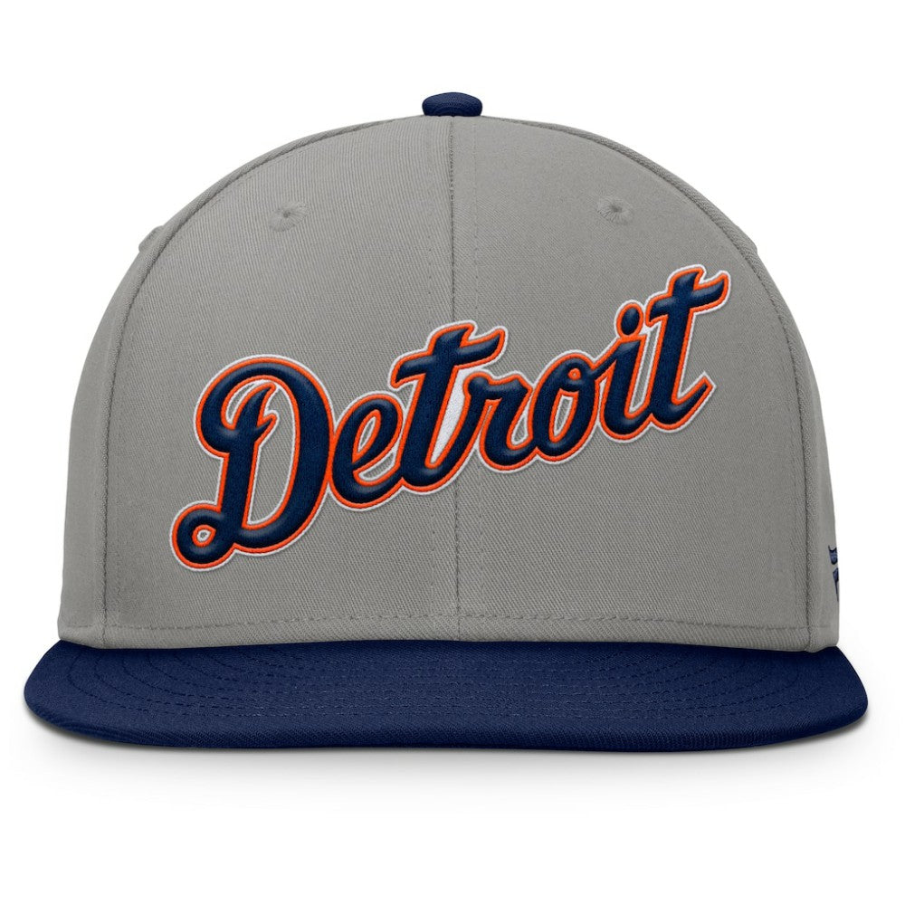 Gray/Navy Detroit Tigers Fanatics Clubhouse Dugout Fitted Hat