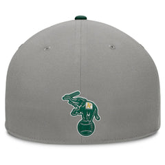Gray/Green Athletics Fanatics Clubhouse Dugout Fitted Hat