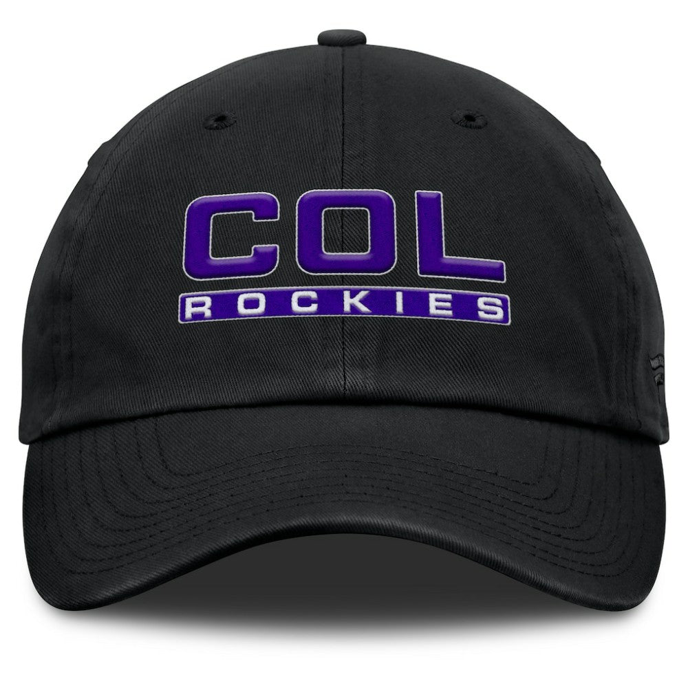 Black Colorado Rockies Fanatics Women's Fly Out Adjustable Hat
