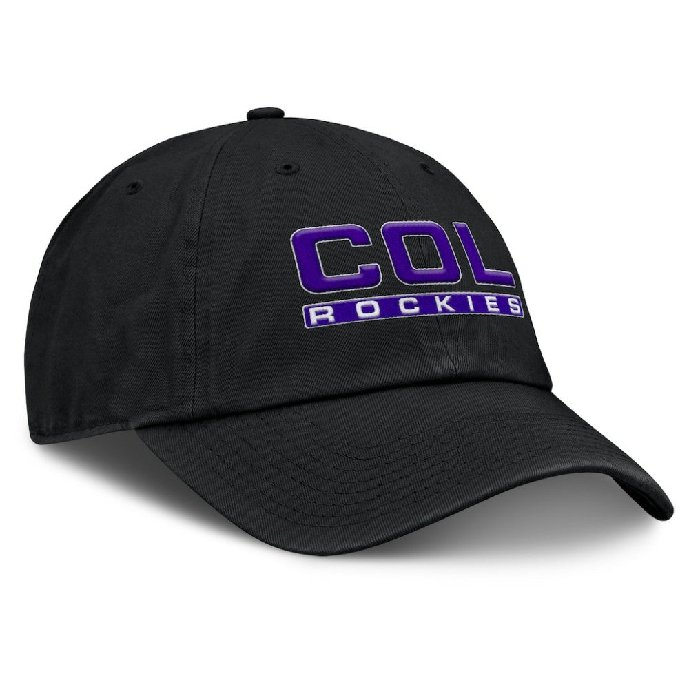 Black Colorado Rockies Fanatics Women's Fly Out Adjustable Hat