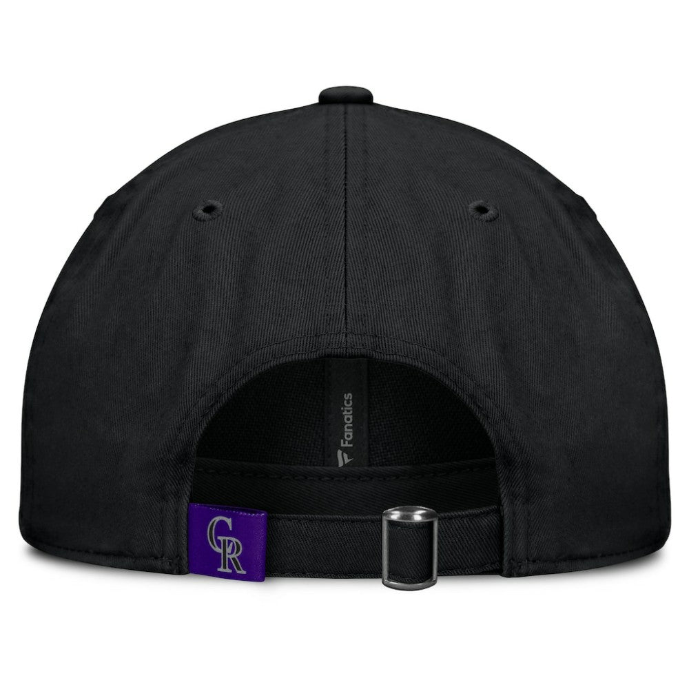 Black Colorado Rockies Fanatics Women's Fly Out Adjustable Hat