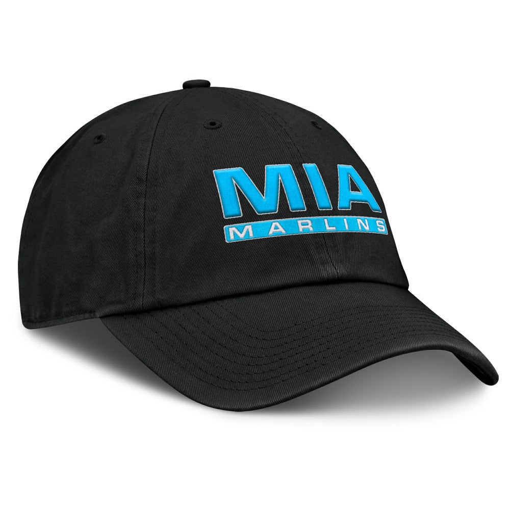 Black Miami Marlins Fanatics Women's Fly Out Adjustable Hat