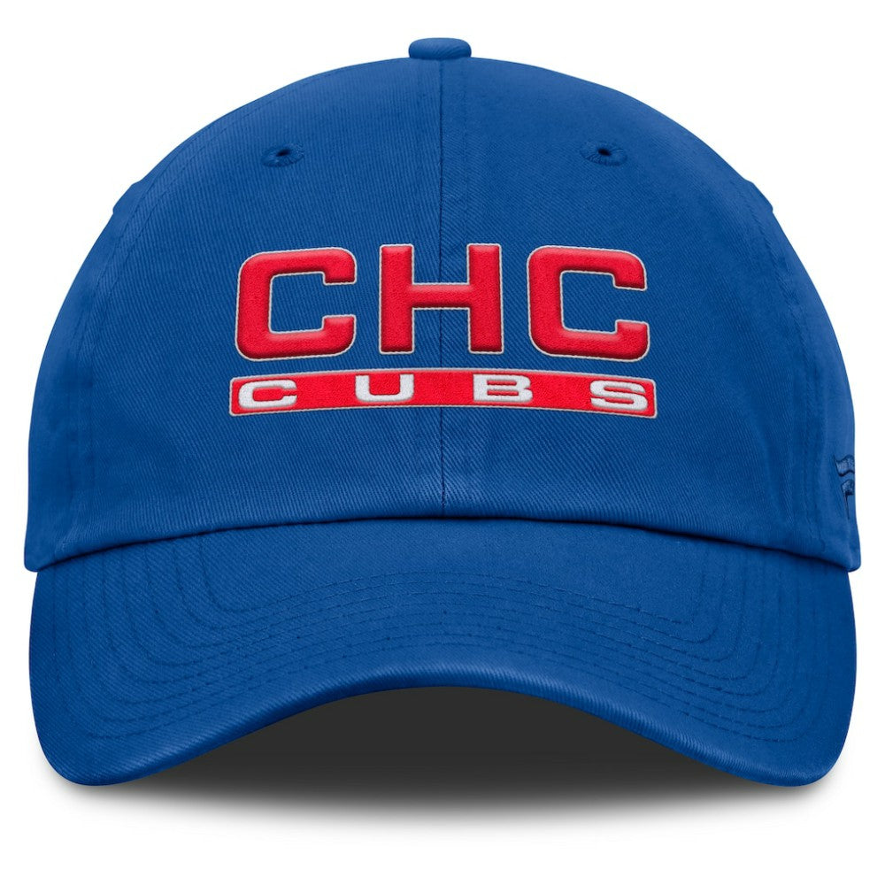 Royal Chicago Cubs Fanatics Women's Fly Out Adjustable Hat