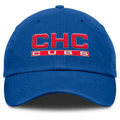Royal Chicago Cubs Fanatics Women's Fly Out Adjustable Hat